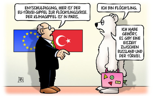 Soll Der Mann Einen Bekannten Politiker Darstellen Politik Fluchtlinge Cartoon