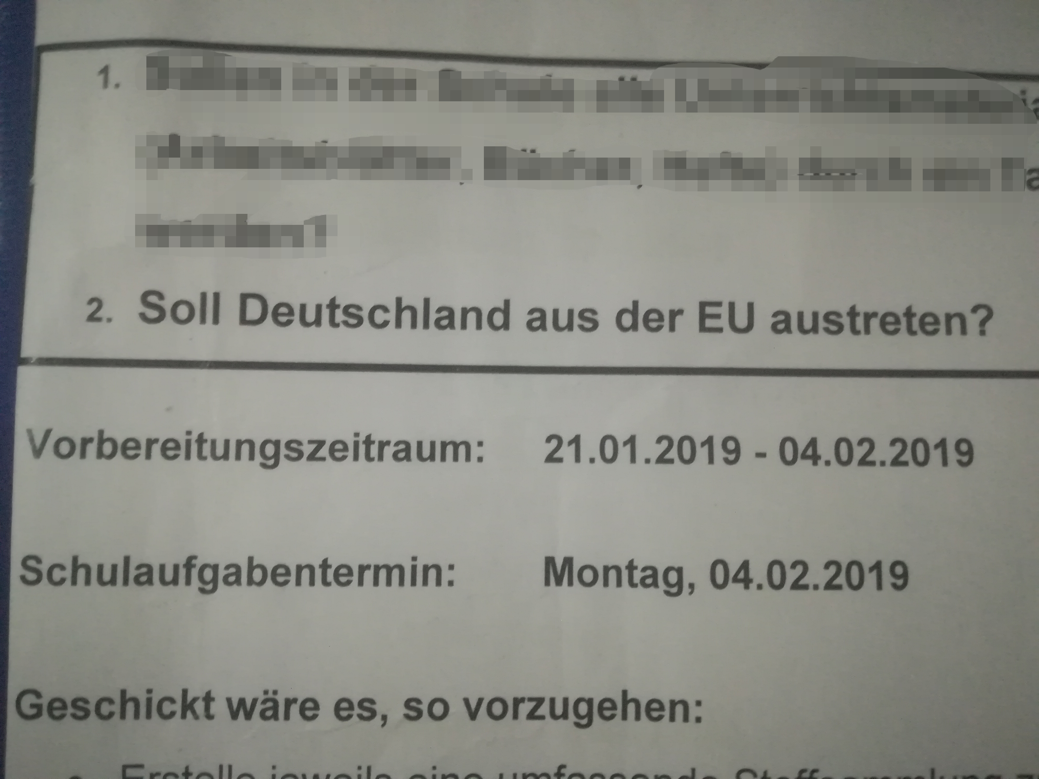 Soll Deutschland Aus Der Eu Austreten Schule Politik Deutsch