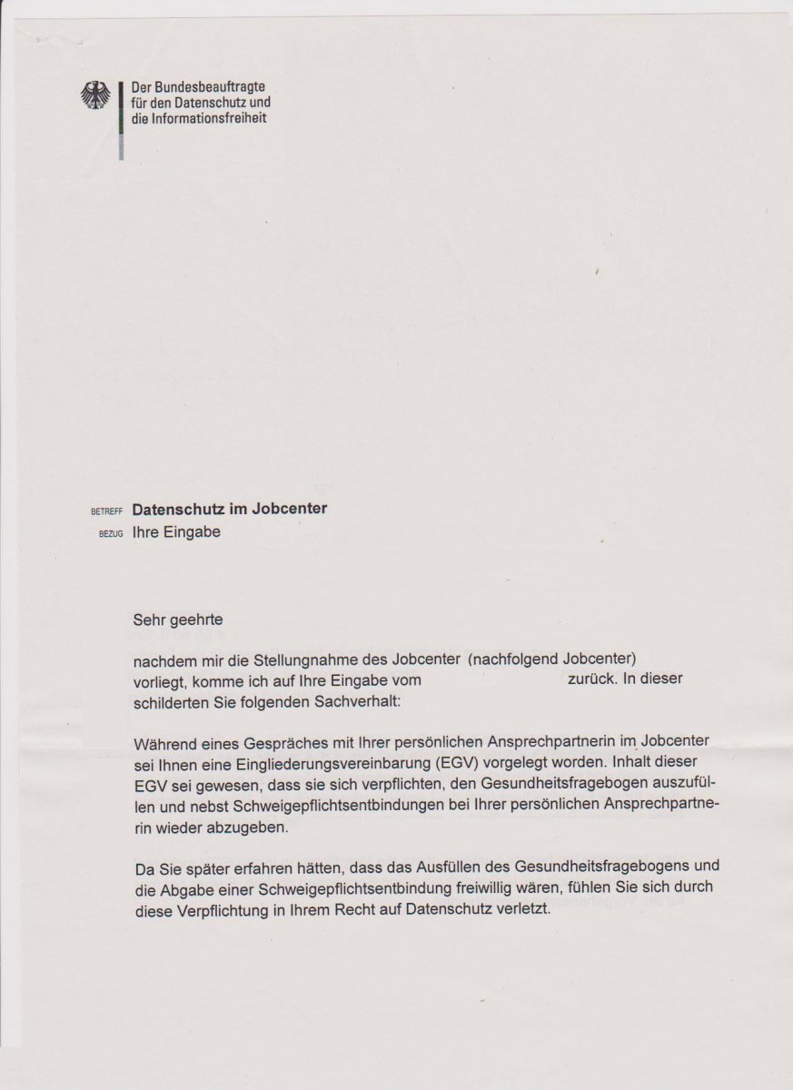 soll ich das schreiben an das jc senden rechte hartz iv arbeitsamt - Schweigepflichtsentbindung Arzt Muster soll ich das schreiben an das jc senden rechte hartz iv arbeitsamt - Schweigepflichtsentbindung Arzt Muster