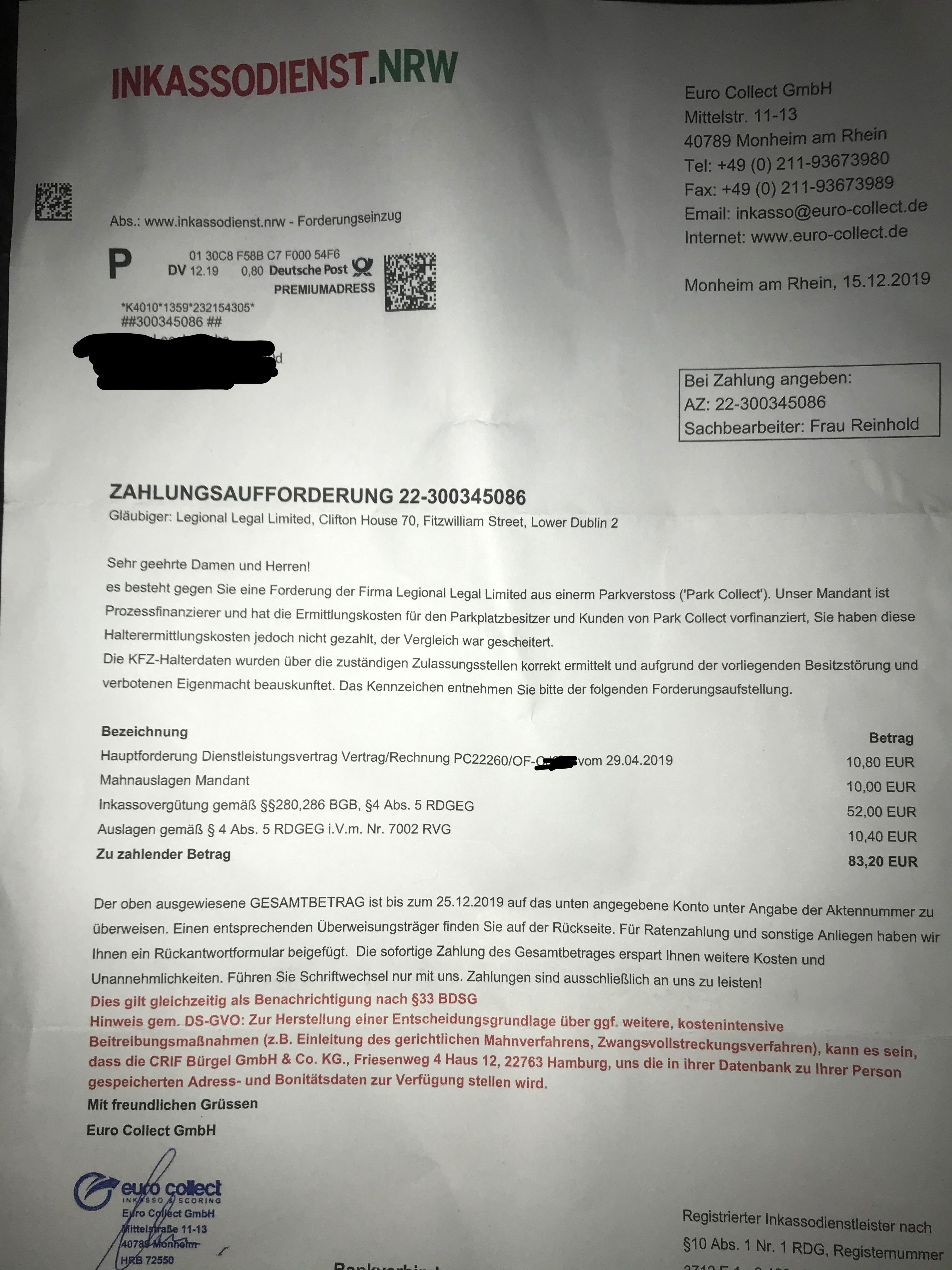 Soll Ich Das Schreiben Der Inkasso Bezahlen Recht Auto Inkassounternehmen