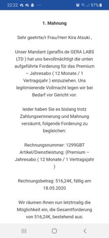 - (Rechnung, Inkasso)