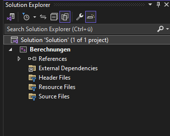 Solution Explorer in Visual Studio? (Code, Programmiersprache, Cplusplus)