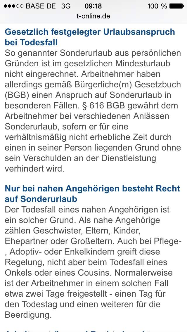 Sonderurlaub Todesfall Opa Tarifvertrag Sonderurlaub Todesfall Opa Tarifvertrag