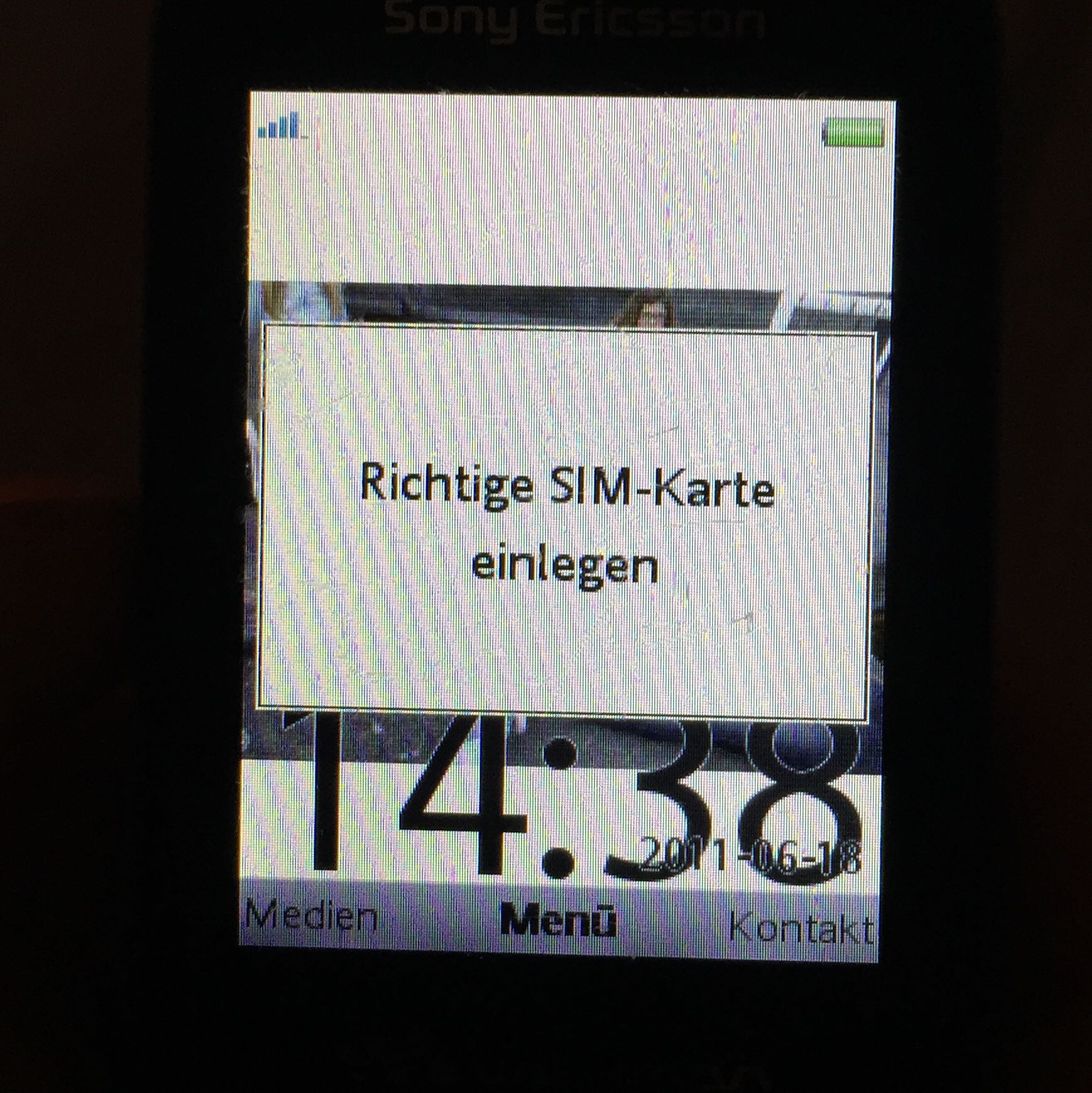 Sony Ericsson Walkman Richtige Sim Karte Einlegen Obwohl Richtige Drin Ist Pin Auch Handy Iphone Pin Code