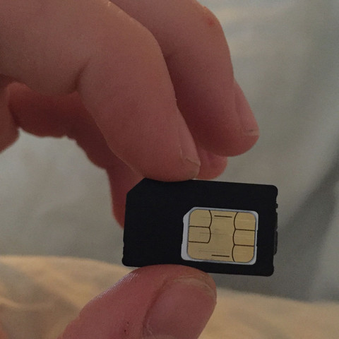 *schwarzes sim-karten-vergrösserungsteilchen - (Handy, iPhone, Sony)