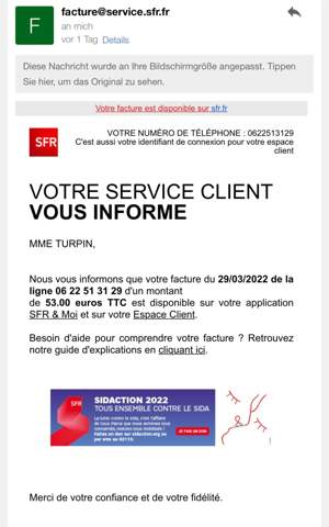 Spam Mail SFR.FR?