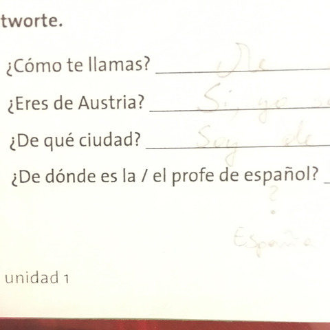 was heißt der letzte satz übersetzt und was soll ich darauf antworten? - (Schule, spanisch, acuerdate)