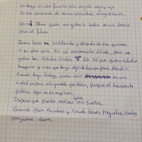 Spanisch Text Korrigieren K1 Schule Lernen Grammatik