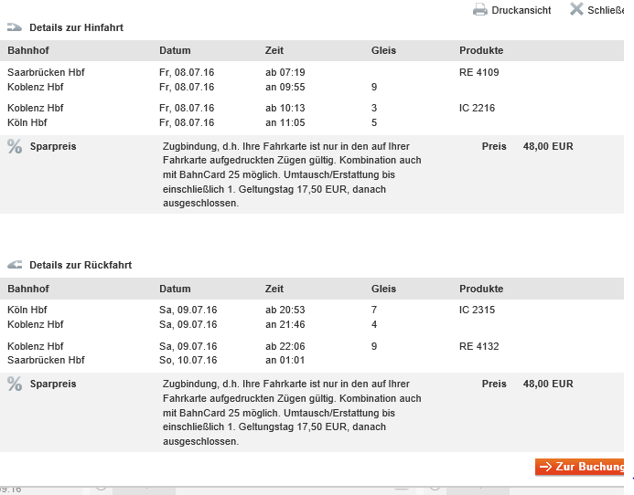 Sparpreis der Deutschen Bahn, Welche Züge? (Ticket, fahren, DB)