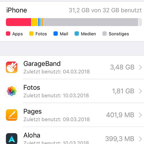Speicher - (Smartphone, Apple, iPhone)