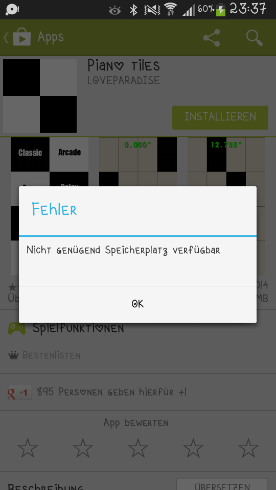 Speicher voll - Android (Handy, Smartphone, App)