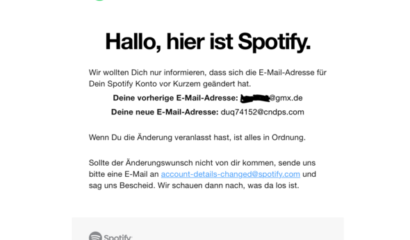 Spotify Account Gehackt E Mail Wurde Ungewollt Geandert Hacker Hacking Hackerangriff