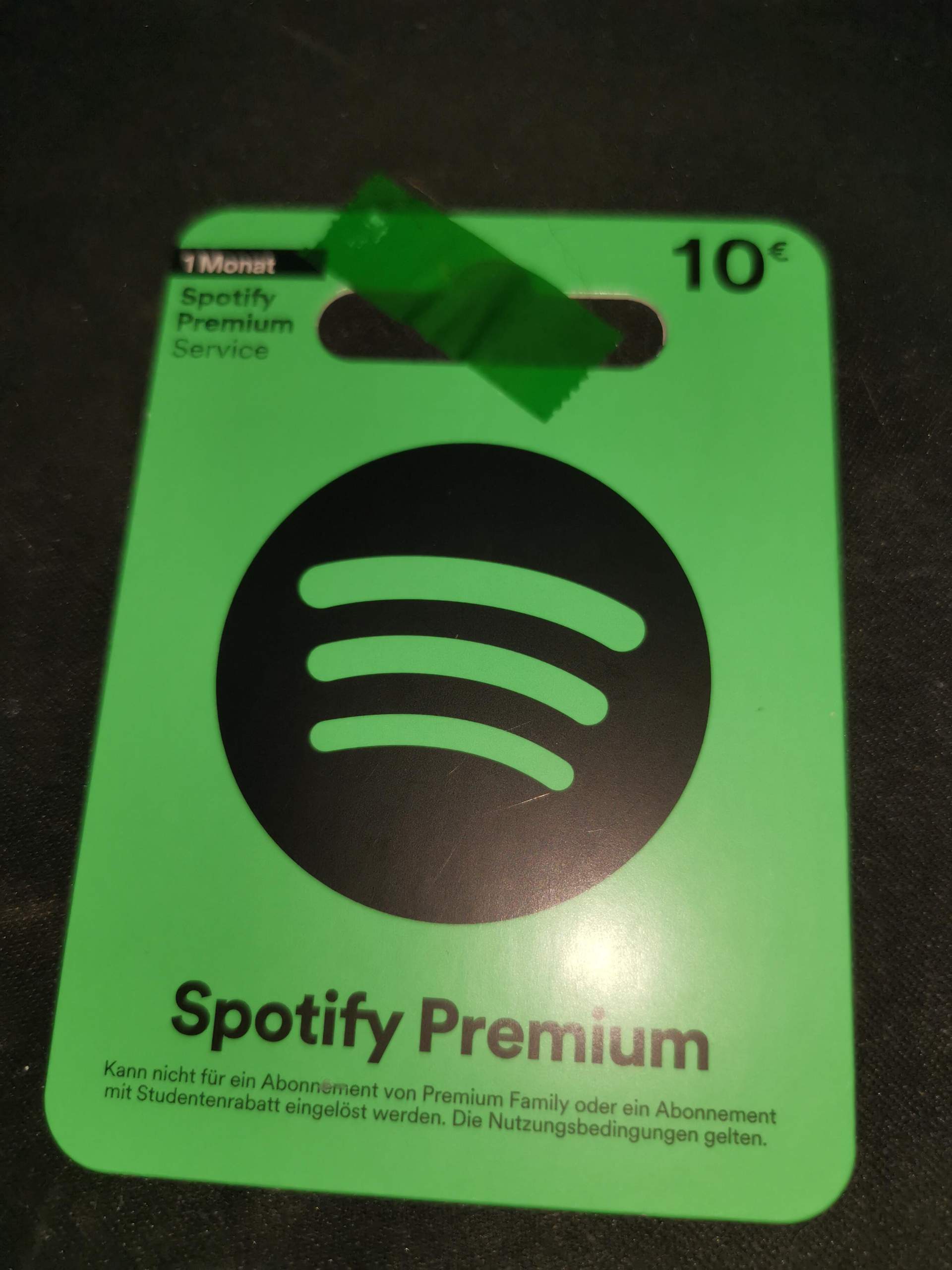 Spotify Geschenkkarte, aber Beleg verschwunden? (Musik, Handy)