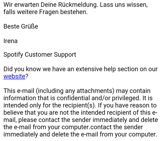 Email2 - (löschen, Spotify)