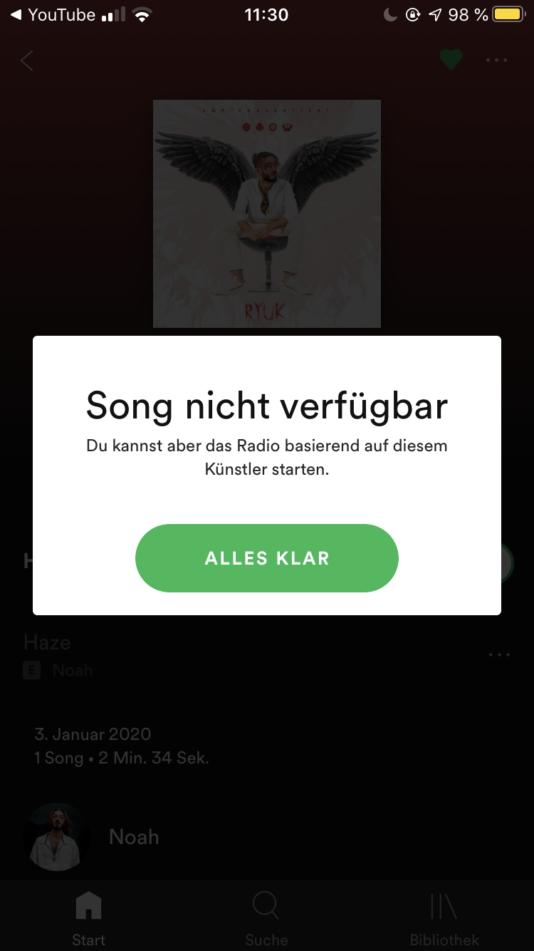 Spotify Song Nicht Verfugbar Nach Release Computer Musik Handy