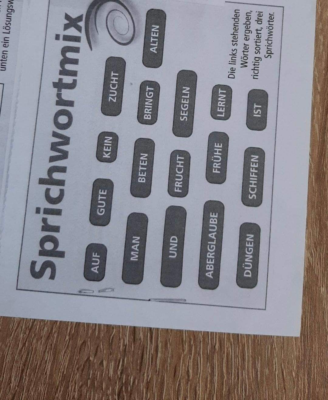Sprichwörter welche drei sind es? (Sprichwort, Rästel)