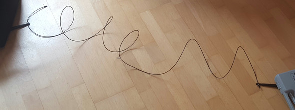 Seil ausgebreitet (nur mit festmachen möglich, sonst curlt es wieder in sich zsm - (Sport, Seil)