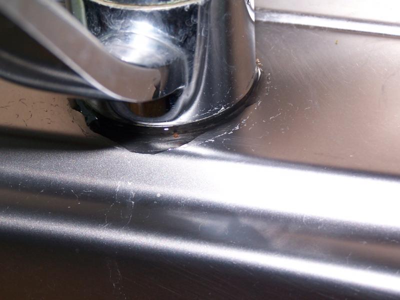 spultischarmatur ist unter dem dichtring auf dem spulenblech undicht haushalt kuche sanitar