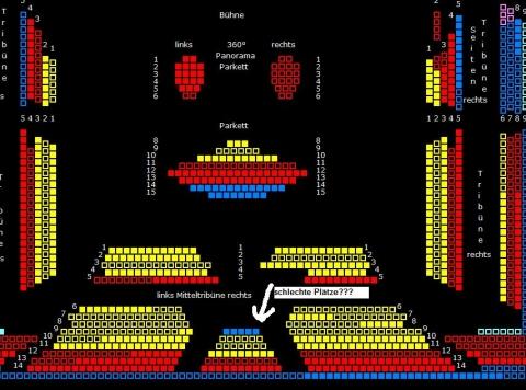 Saalplan Starlight Express - (Musical, Veranstaltung, Oper)