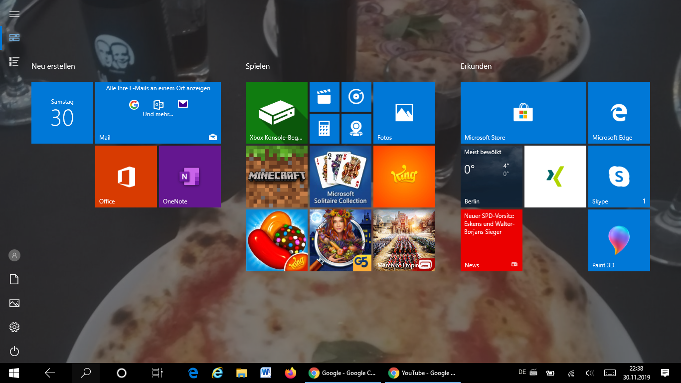 Startbildschirm sieht anders aus. Wie bekomme ich den alten wieder ...
