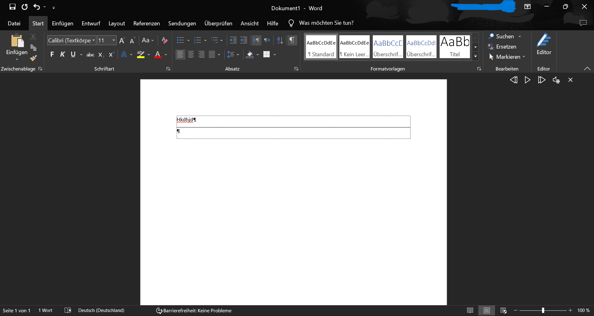 Statt einem Cursor ist ein Rechteck als Textfeld bei Microsoft Word ...