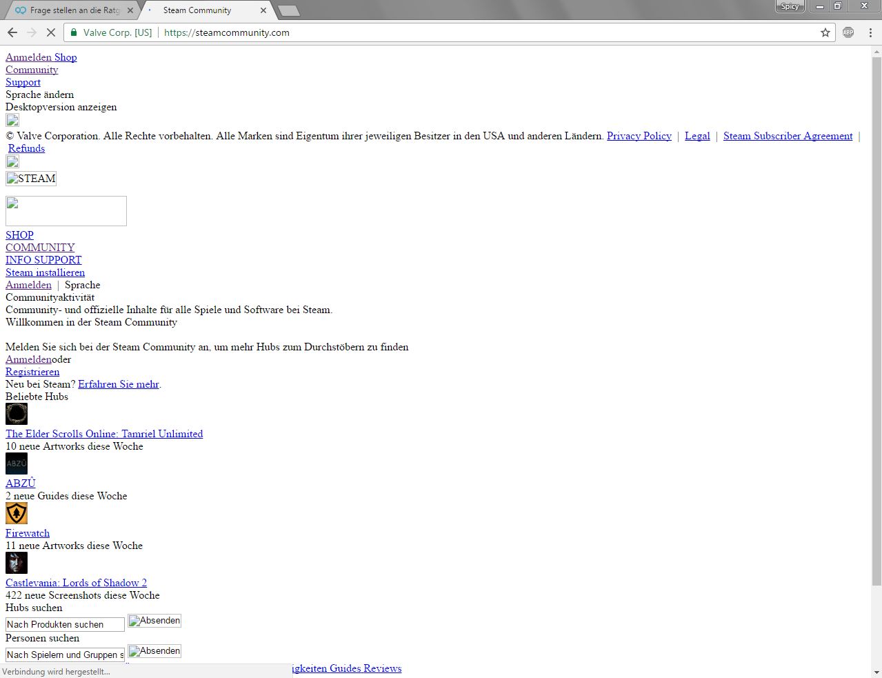 Browser Lädt Nicht Browser Lädt Nicht