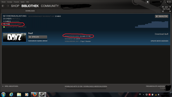 Download-Fortschritt ist markiert! - (Download, Steam)