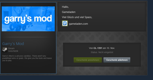 Steam Geschenkt Annehmen Nicht Moglich Computer Pc Spiele Und Gaming