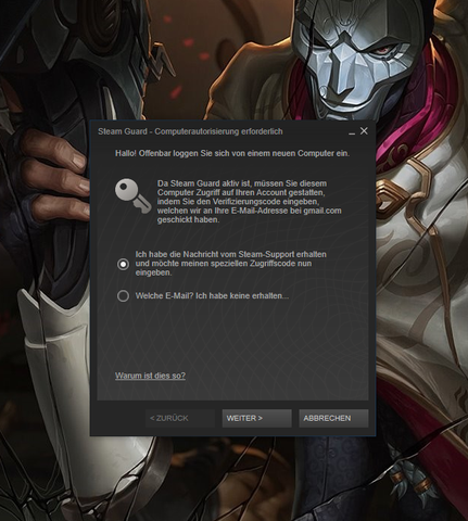 Hier die Steam-Guard Nachricht - (Steam, steam-guard)