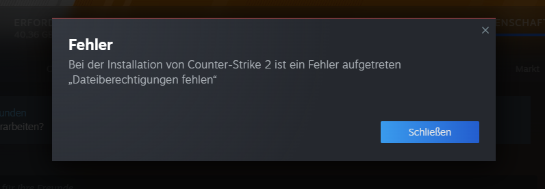Steam spiele nicht installierbar? (PC, Download)