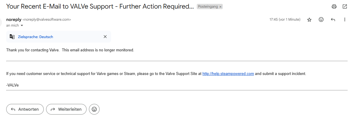 Steam Support Hack Message Steam Support? (Hack, account gehackt)