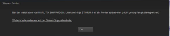 Fehlermeldung - (Steam, Naruto, Installationsfehler)