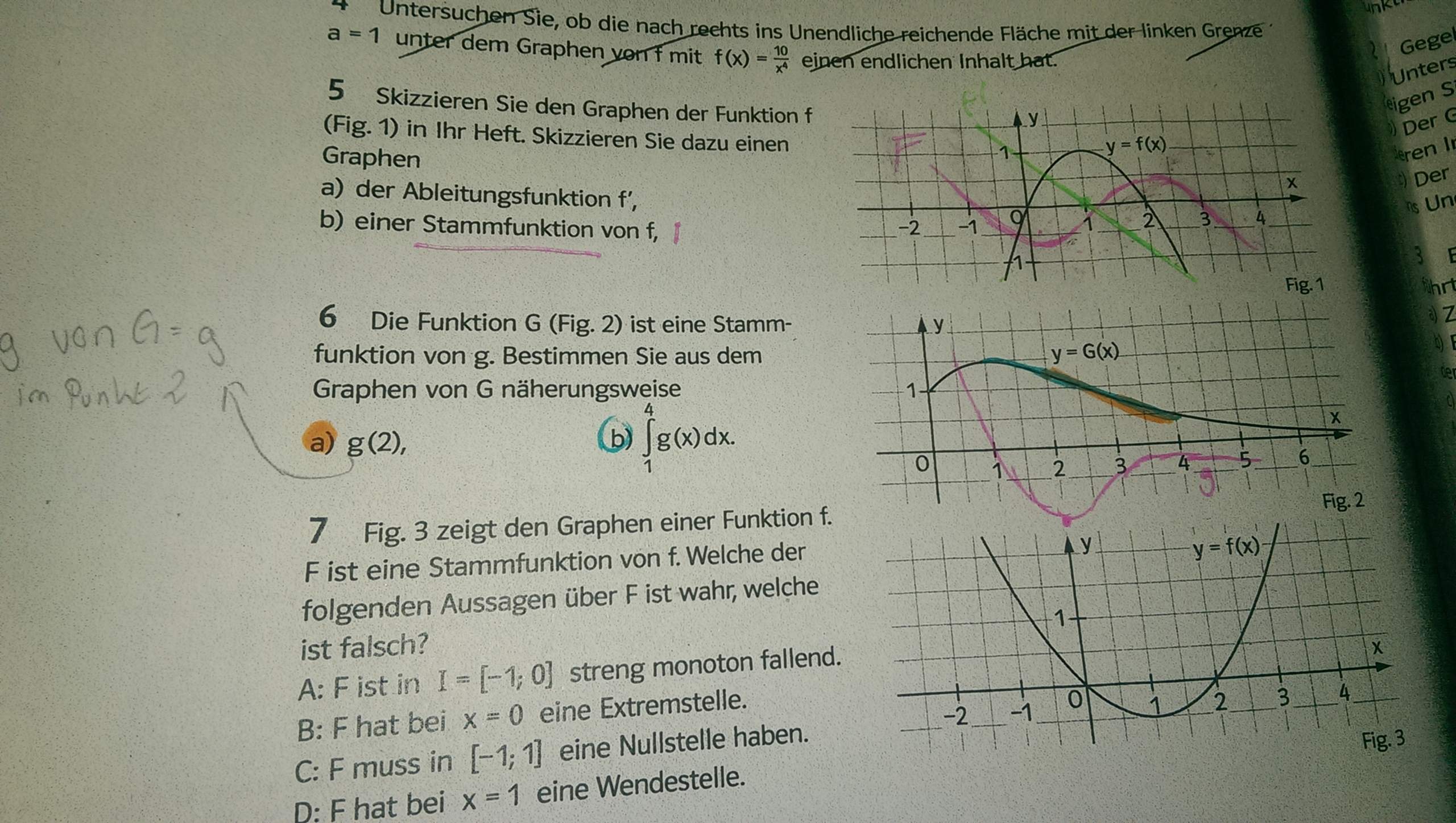 Steigung in einem Punkt bestimmen? (Mathematik, quadratische Funktion)