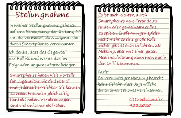 - (Schule, Deutsch, Grammatik)