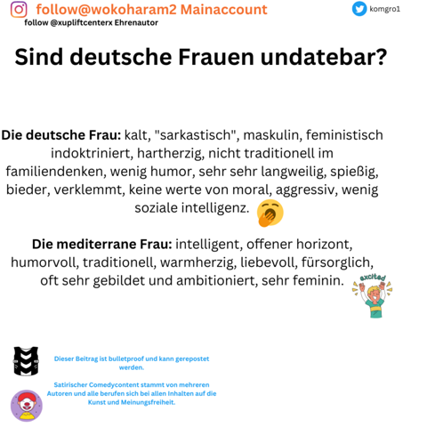 stimmen die vorurteile über deutsche frauen auf dem datingmarkt für männer wie von dem instagrammerin beschrieben oder sind diese aussagen eher falsch?