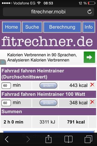 Stimmt Das Kalorienverbrauch Hometrainer Fahrrad