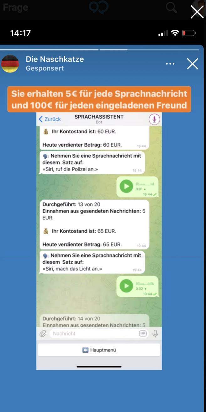 Stimmt das wirklich oder ist das fake? (Telegram bot)? (Handy, Telegram