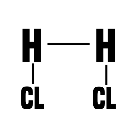 2HCl - (Chemie, Strukturformel, 2HCL)