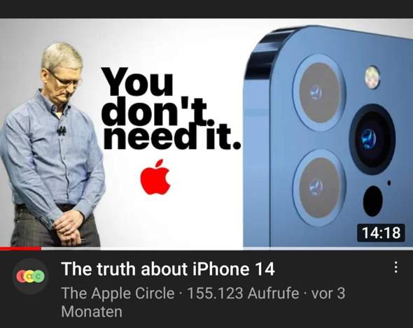 Stimmt es, dass ,,man" das iPhone 14 nicht braucht?