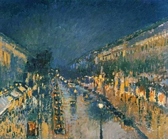 Stimmung des Bildes boulevard montmartre bei nacht?