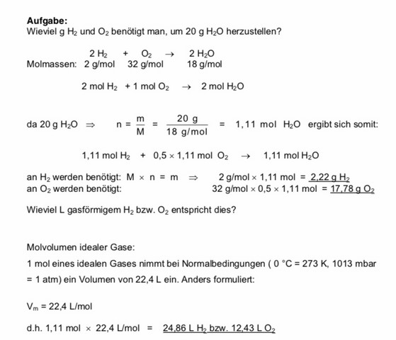 Mol Berechnen Formeln