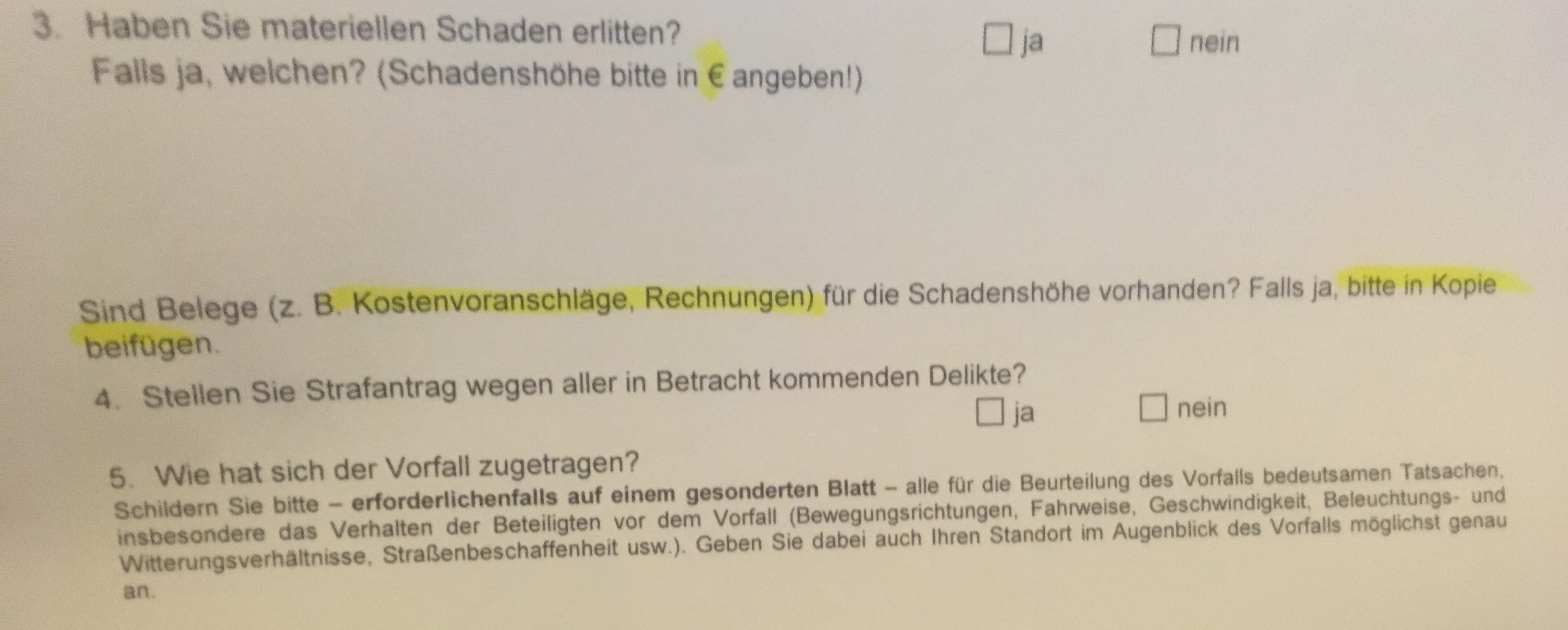Strafantrag stellen? Was bringt mir das? (Auto, Polizei, Versicherung)