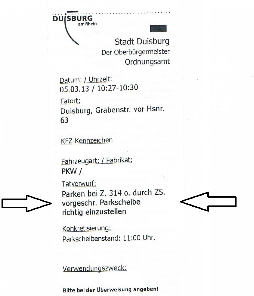 Mehrere Strafzettel In Kurzer Zeit Strafzettel mit unbekannten Tatvorwurf (Auto, Strafe, parken)
