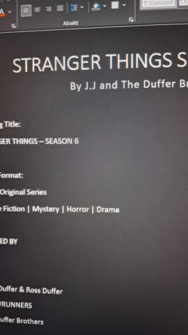 Stranger Things Staffel 6 Skrip Leak? (TV, Netflix, Horror)