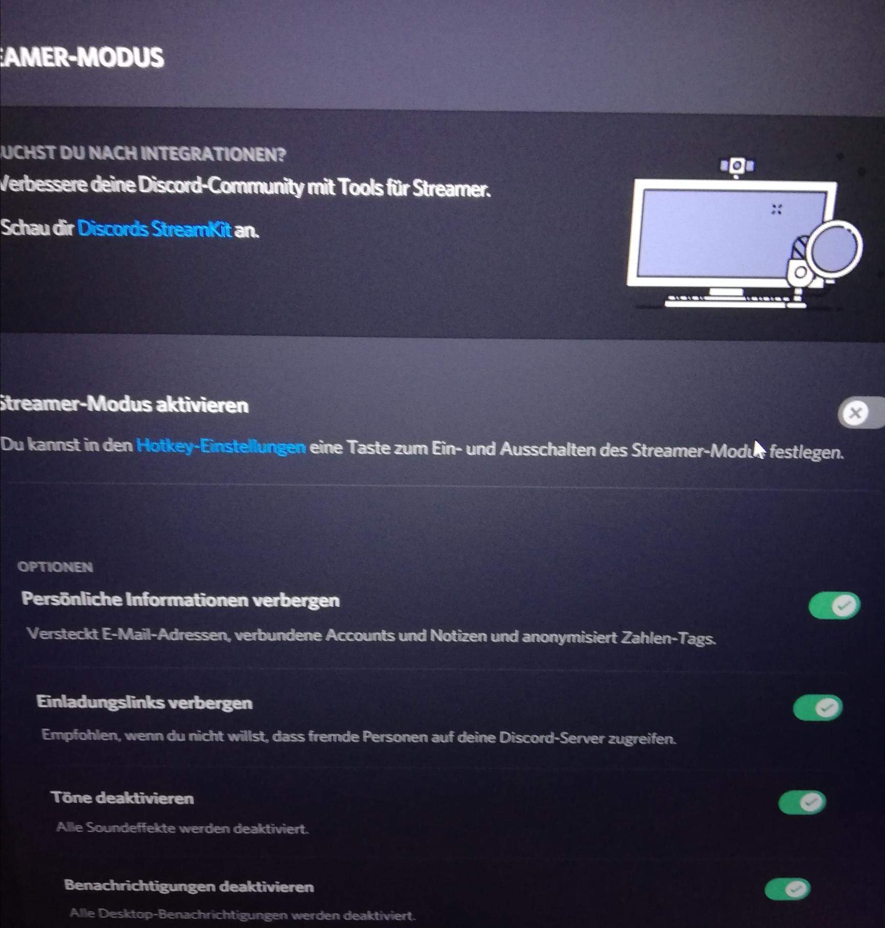 Streamer Modus was ist das bei discord und wozu dienen die