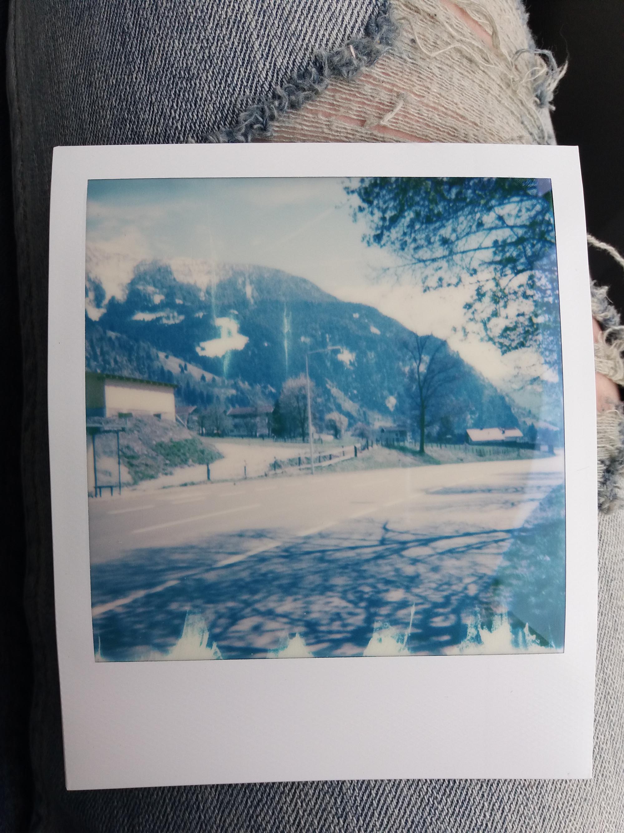 Streifen Auf Polaroid Fotografie