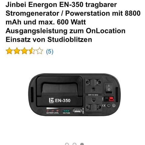Generator mit Akku bei Amazon für 299€ - (Elektronik, Party, Amazon)