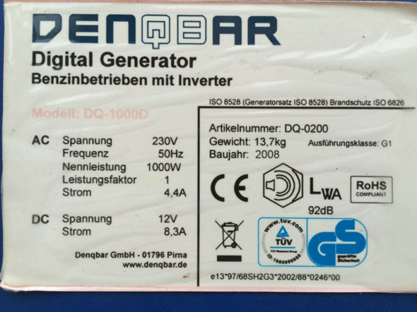 Vergaser für Swiss Kraft 2TaktAggregat Stromerzeuger Stromgenerator  Inverter