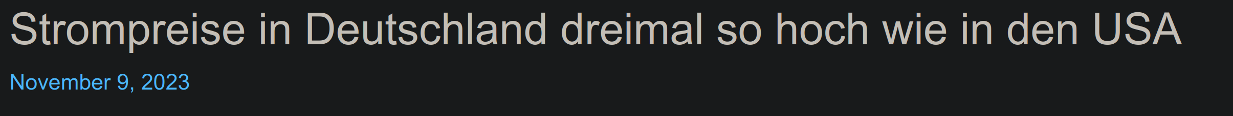 Strompreis ist in Deutschland dreimal so hoch wie in den USA. Was meint