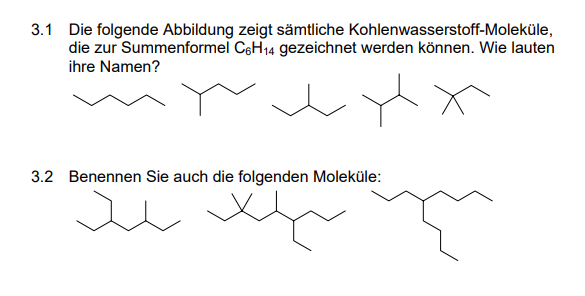 Strukturformel Erkennen Und Benennen? (Schule, Chemie, Summenformel)